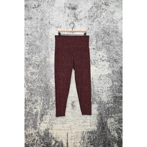 Hatch Burgundy and Black Patterned Leggings